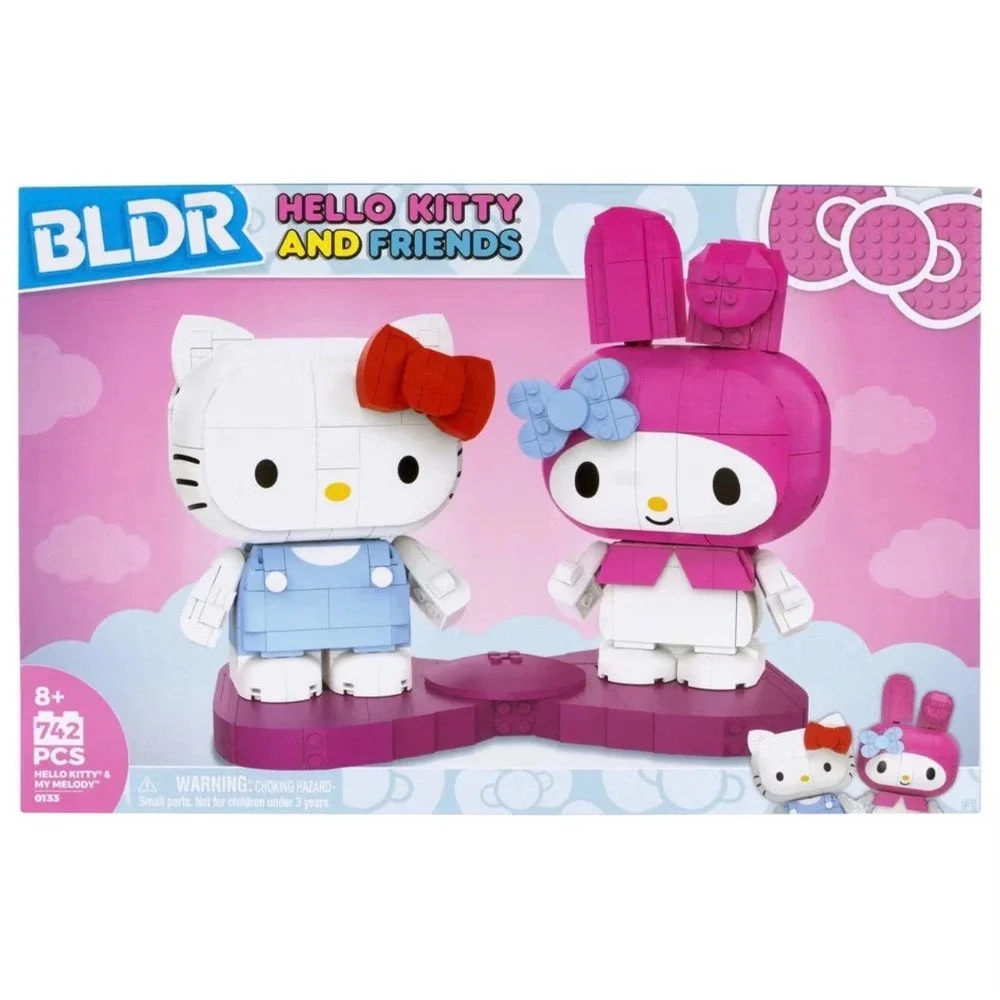 BLDR Hello Kitty and My Melody Building Block Set 742 Pcs Sanrio Friends 0133